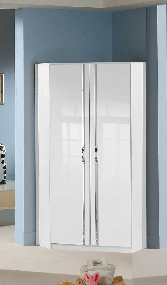 Illustration numéro 4 du produit Armoire d'angle KROOS blanc brillant