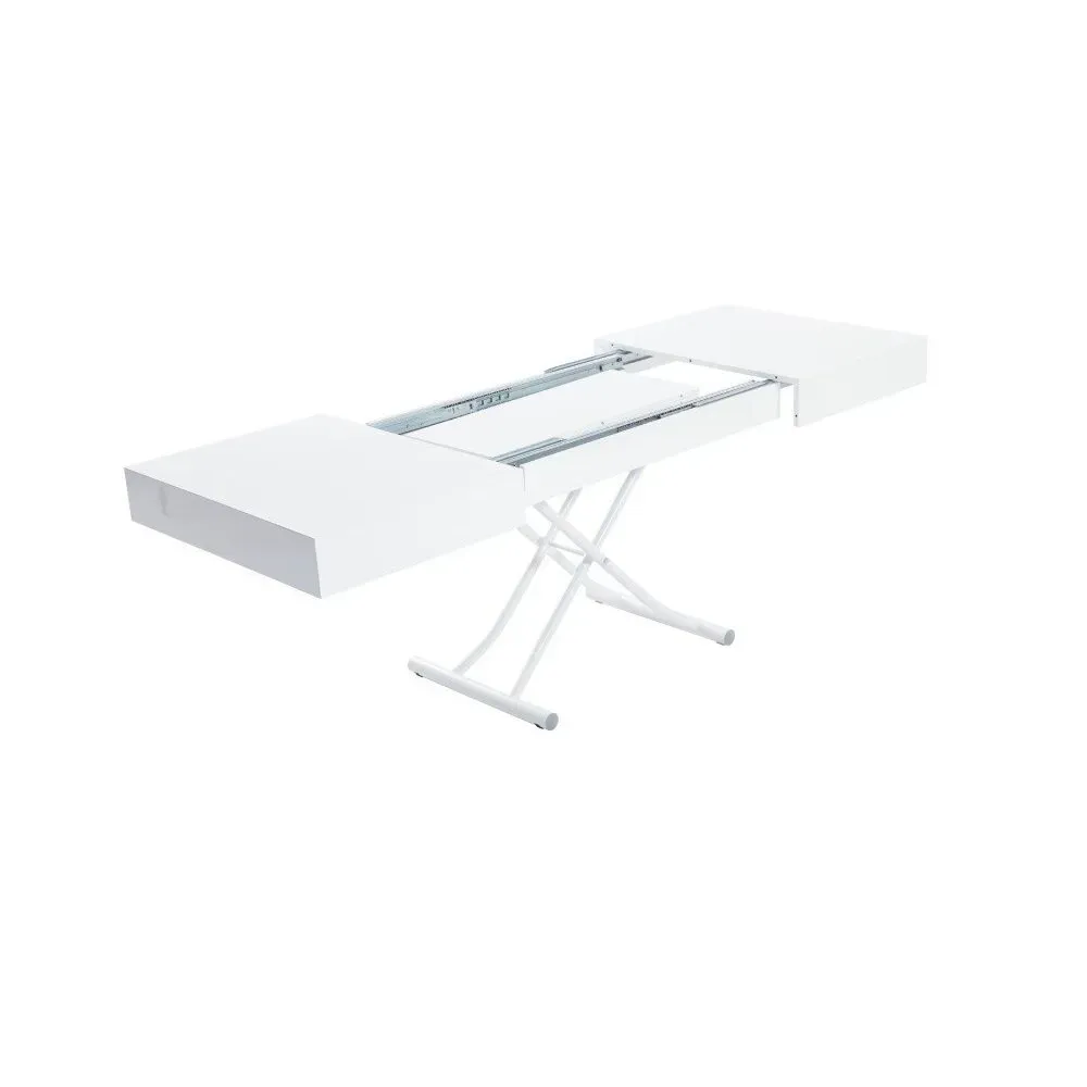 Illustration numéro 4 du produit Table basse relevable extensible ALBATROS design blanc brillant