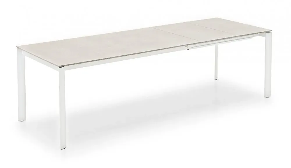Illustration numéro 4 du produit Table extensible 10 couverts EMINENCE EVO 230cm structure métal plateau mélaminé beige