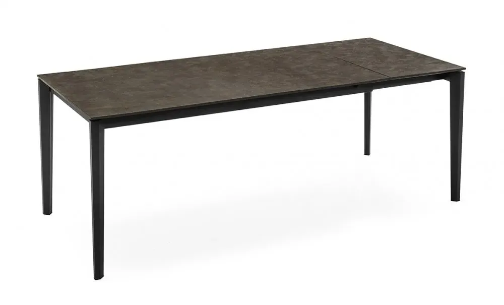 Illustration numéro 4 du produit Table extensible 8 couverts PENTAGON 210cm pieds métal plateau mélaminé bronze