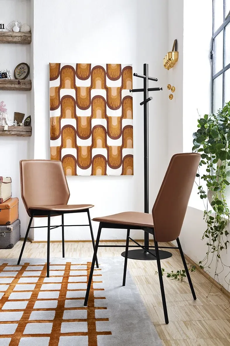 Illustration numéro 4 du produit Tapis de sol rectangulaire 300 x 200 cm CEK fibre synthétique fond beige motif safran