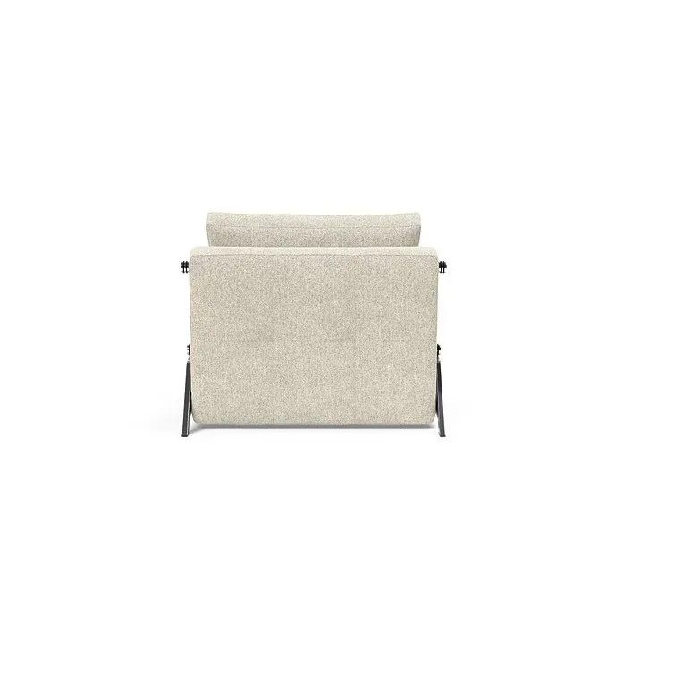 Illustration numéro 4 du produit INNOVATION LIVING  Fauteuil design SOFABED CUBED 02 CHROME Taura Off White convertible lit 200x90 cm