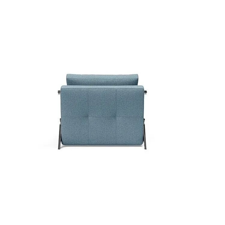Illustration numéro 4 du produit INNOVATION LIVING  Fauteuil design SOFABED CUBED 02 CHROME Mixed Dance Light Blue convertible lit 200x90 cm
