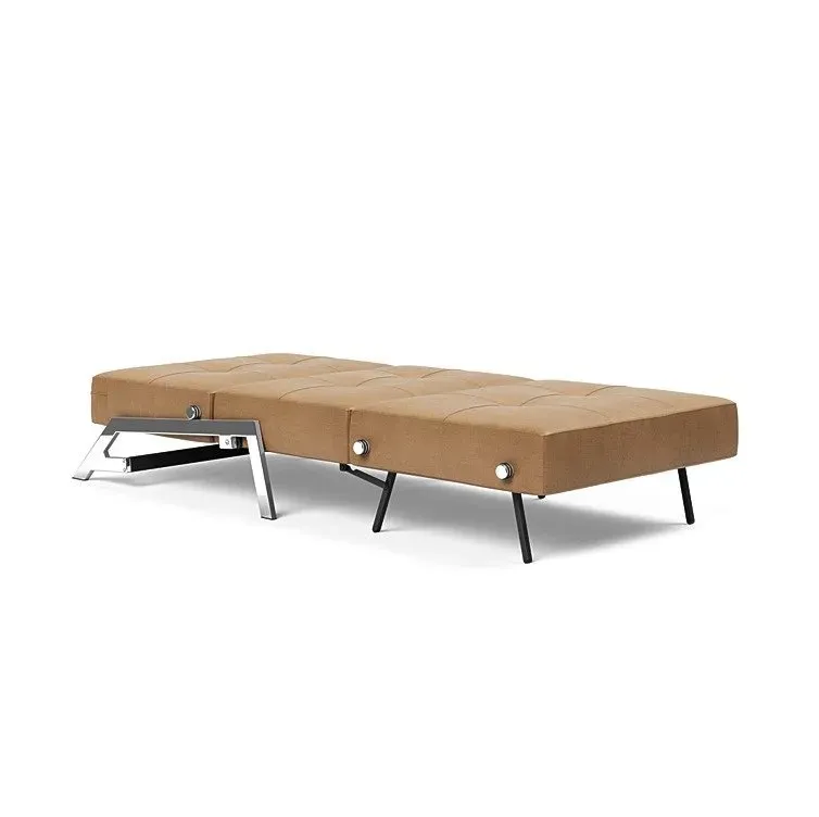 Illustration numéro 4 du produit INNOVATION LIVING  Fauteuil design SOFABED CUBED 02 CHROME Faunal Brown convertible lit 200x90 cm