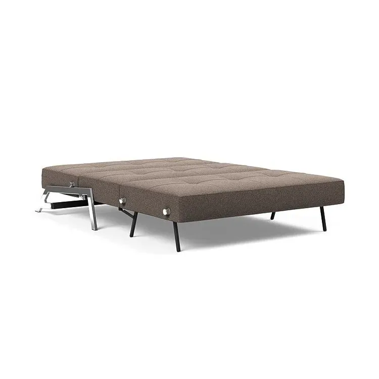 Illustration numéro 4 du produit INNOVATION LIVING  Canapé design CUBED 02 CHROME convertible 200x140 cm tissu Bouclé Taupe
