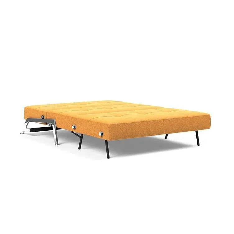 Illustration numéro 4 du produit INNOVATION LIVING  Canapé design CUBED 02 CHROME convertible 200x140 cm tissu Bouclé Ochre