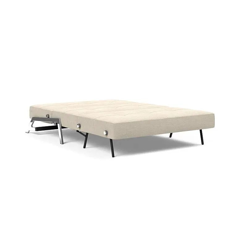 Illustration numéro 4 du produit INNOVATION LIVING  Canapé design CUBED 02 CHROME convertible 200x140 cm tissu Phobos Latte