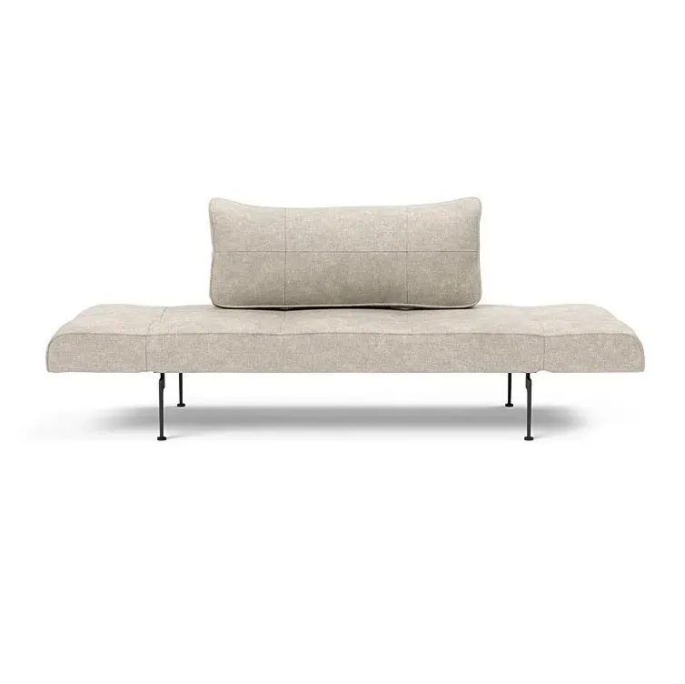 Illustration numéro 4 du produit Canape convertible lit  200x70 cm ZEAL LASER  piétements métallique tissu Avella Sand