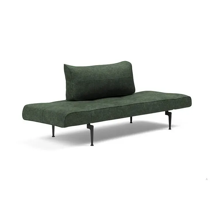Illustration numéro 4 du produit Canape convertible lit  200x70 cm ZEAL LASER  piétement métallique tissu Avella Pine Green