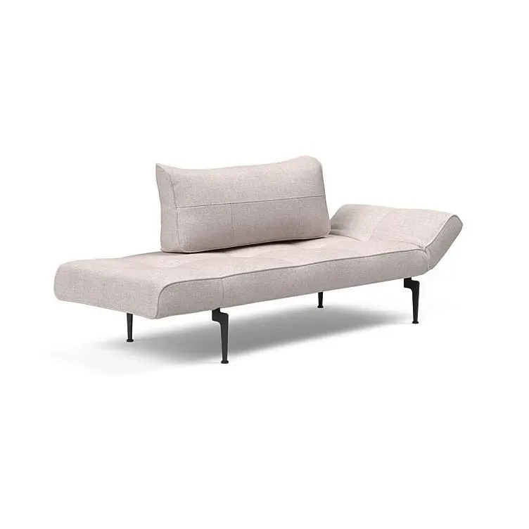 Illustration numéro 4 du produit Canape convertible lit  200x70 cm ZEAL LASER  piétement métallique tissu Weda Sand