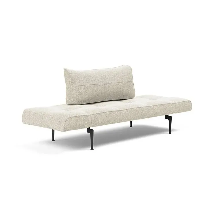 Illustration numéro 4 du produit Canape convertible lit  200x70 cm ZEAL LASER  piétement métallique tissu Taura Off White