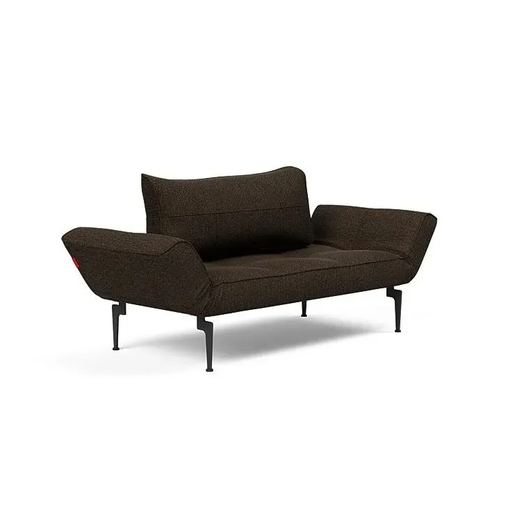 Illustration numéro 4 du produit Canape convertible lit  200x70 cm ZEAL LASER  piétement métallique tissu Taura Chocco