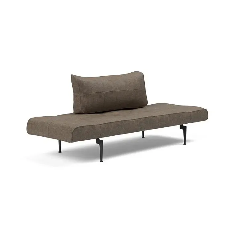 Illustration numéro 4 du produit Canape convertible lit  200x70 cm ZEAL LASER  piétement métallique tissu Esina Cedar Brown