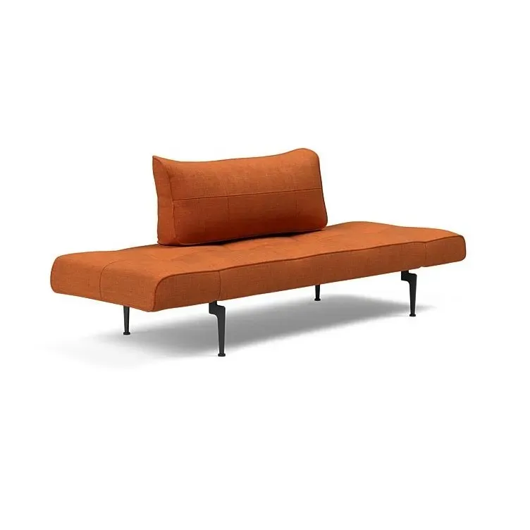 Illustration numéro 4 du produit Canape convertible lit  200x70 cm ZEAL LASER  piétement métallique tissu Esina Rust Orange