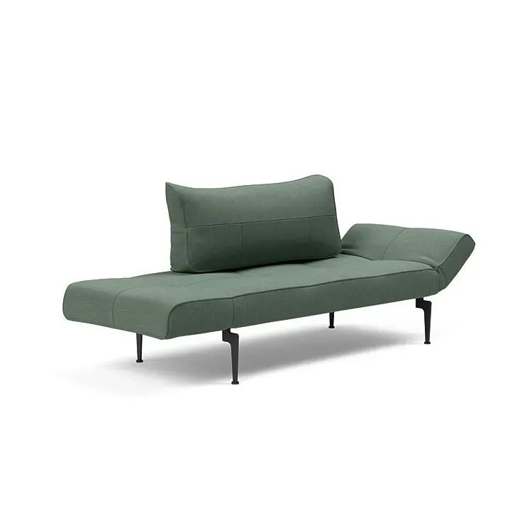 Illustration numéro 4 du produit Canape convertible lit  200x70 cm ZEAL LASER  piétement métallique tissu Elegance Green