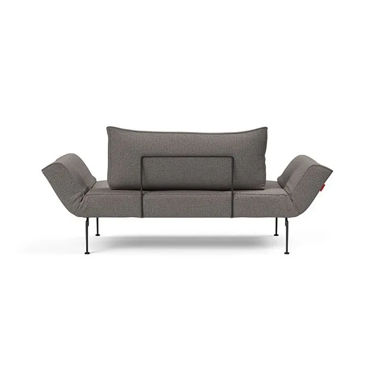 Illustration numéro 4 du produit Canape convertible lit  200x70 cm ZEAL LASER  piétement métallique tissu Mixed Dance Grey
