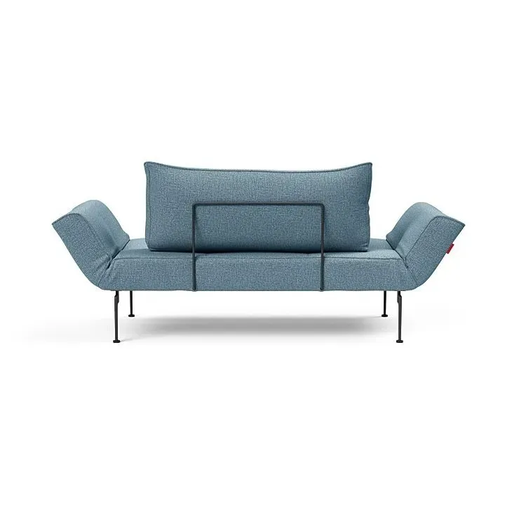 Illustration numéro 4 du produit Canape convertible lit  200x70 cm ZEAL LASER  piétement métallique tissu Mixed Dance Light Blue