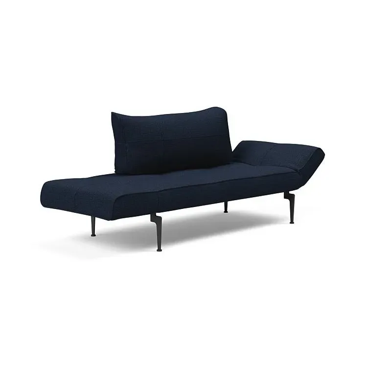 Illustration numéro 4 du produit Canape convertible lit  200x70 cm ZEAL LASER  piétement métallique tissu Mixed Dance Blue