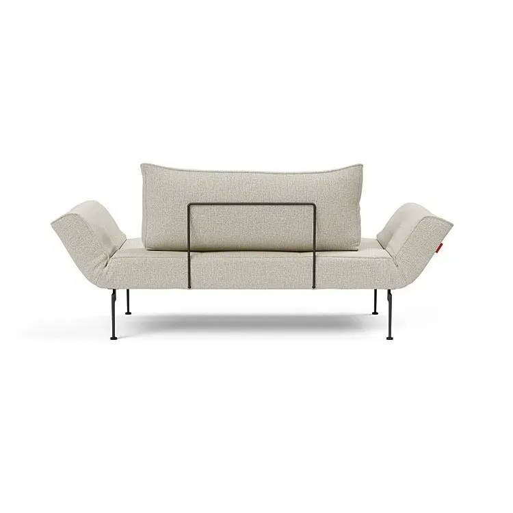 Illustration numéro 4 du produit Canape convertible lit  200x70 cm ZEAL LASER  piétement métallique tissu Mixed Dance Natural