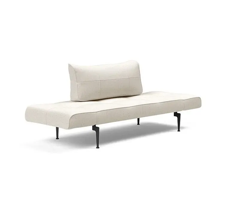 Illustration numéro 4 du produit Canape convertible lit  200x70 cm ZEAL LASER  piétement métallique tissu Bouclé Off White