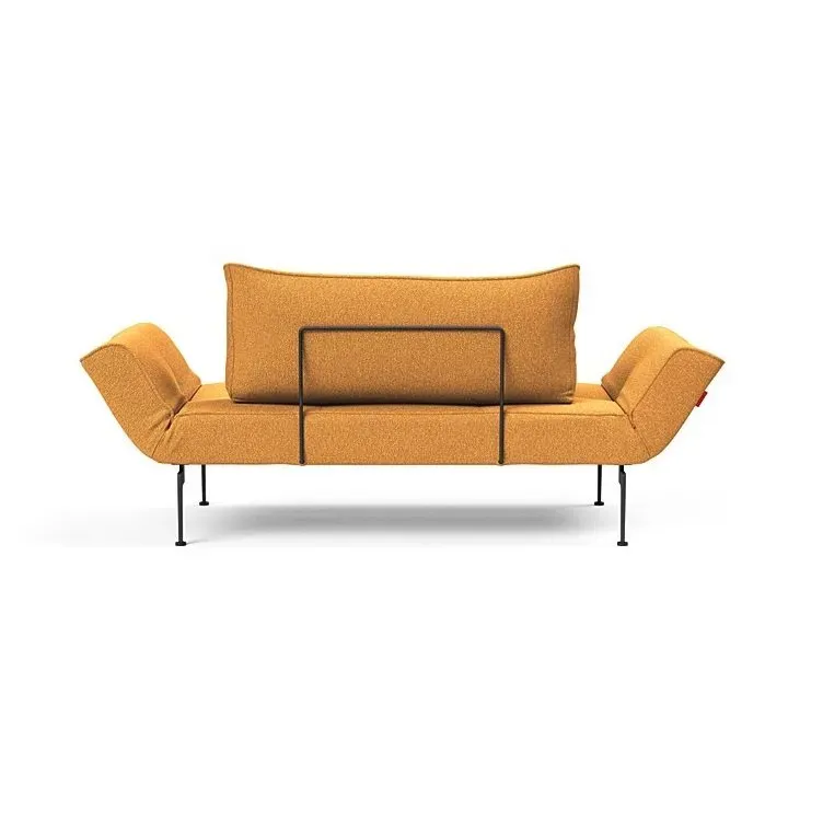 Illustration numéro 4 du produit Canape convertible lit  200x70 cm ZEAL LASER  piétement métallique tissu Bouclé Ochre