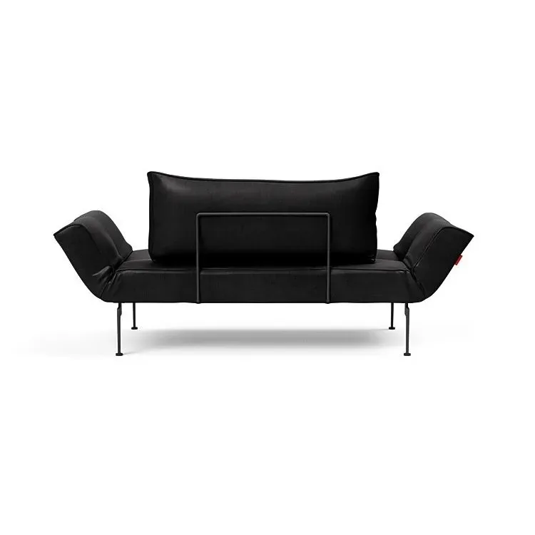 Illustration numéro 4 du produit Canape convertible lit  200x70 cm ZEAL LASER  piétement métallique tissu Faunal Black