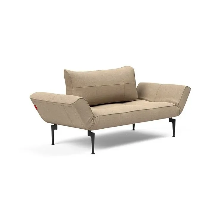 Illustration numéro 4 du produit Canape convertible lit  200x70 cm ZEAL LASER  piétement métallique tissu Phobos Mocha