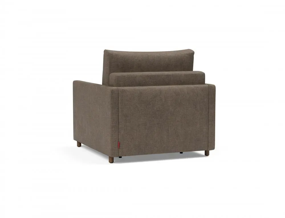 Illustration numéro 4 du produit INNOVATION LIVING  Fauteuil NEAH SLIM convertible 80x195 tissu Esina Cedar Brown