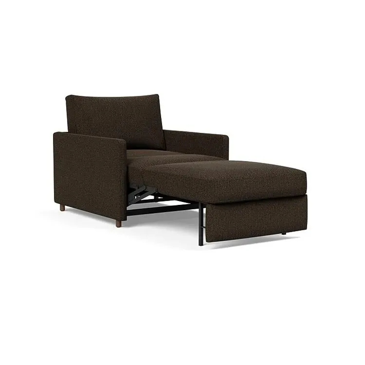 Illustration numéro 4 du produit INNOVATION LIVING  Fauteuil NEAH SLIM convertible 80x195 tissu Taura Chocco
