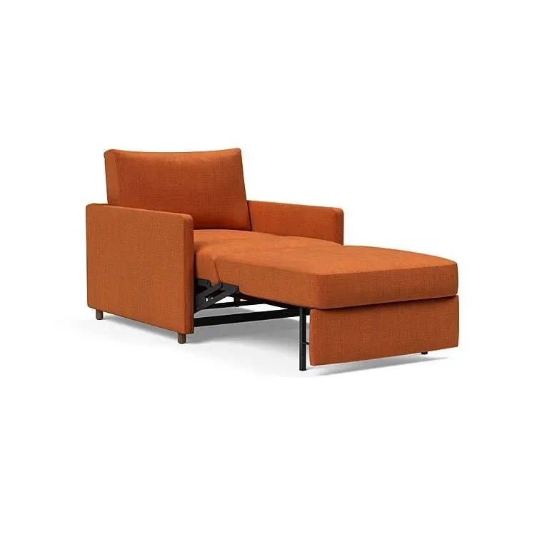 Illustration numéro 4 du produit INNOVATION LIVING  Fauteuil NEAH SLIM convertible 80x195 tissu Esina Rust Orange
