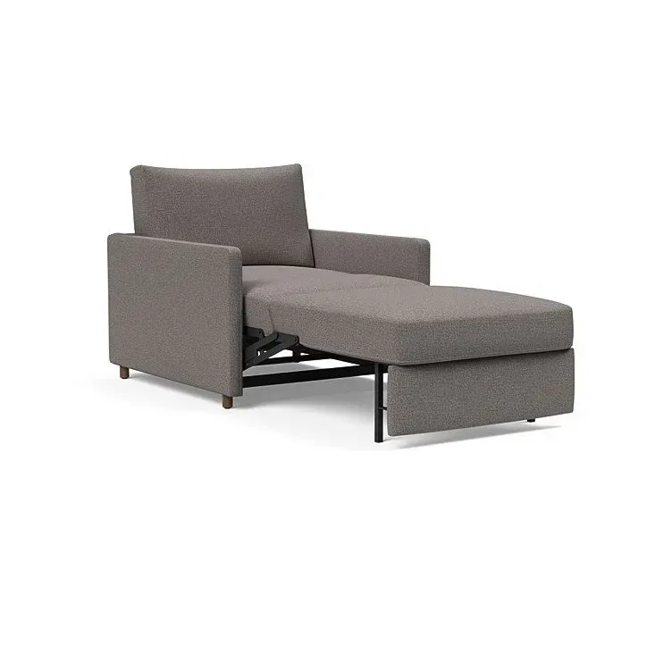 Illustration numéro 4 du produit INNOVATION LIVING  Fauteuil NEAH SLIM convertible 80x195 tissu Mixed Dance Grey