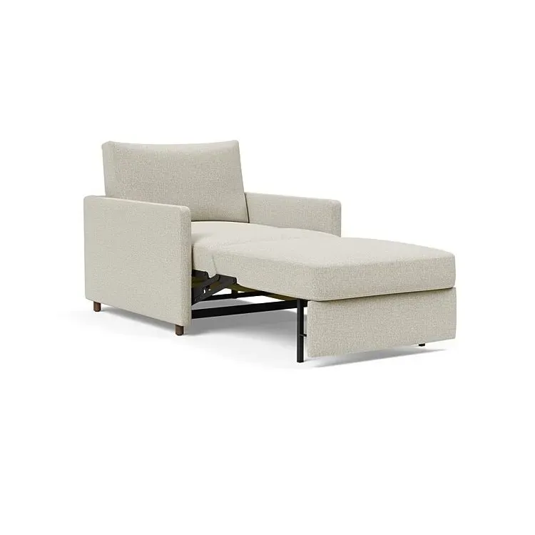 Illustration numéro 4 du produit INNOVATION LIVING  Fauteuil NEAH SLIM convertible 80x195 tissu Mixed Dance Natural