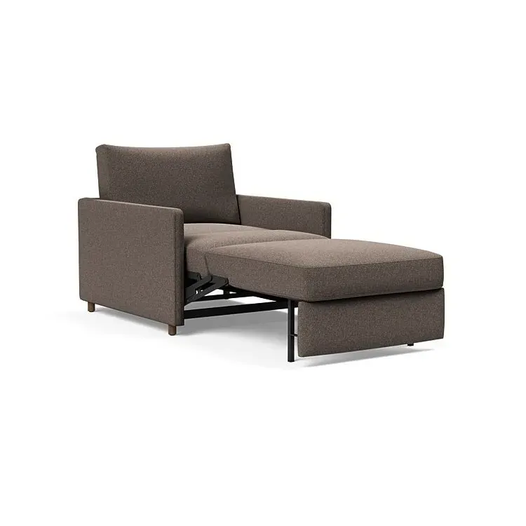 Illustration numéro 4 du produit INNOVATION LIVING  Fauteuil NEAH SLIM convertible 80x195 tissu Bouclé Taupe