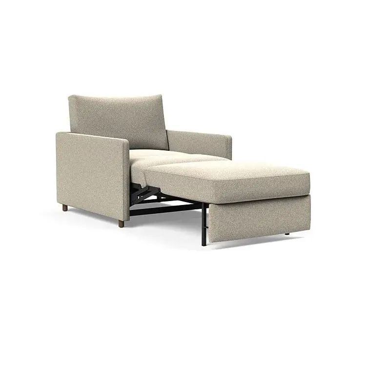 Illustration numéro 4 du produit INNOVATION LIVING  Fauteuil NEAH SLIM convertible 80x195 tissu Bouclé Beige