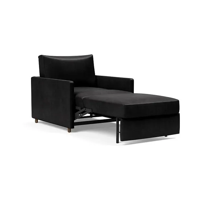 Illustration numéro 4 du produit INNOVATION LIVING  Fauteuil NEAH SLIM convertible 80x195 tissu Faunal Black