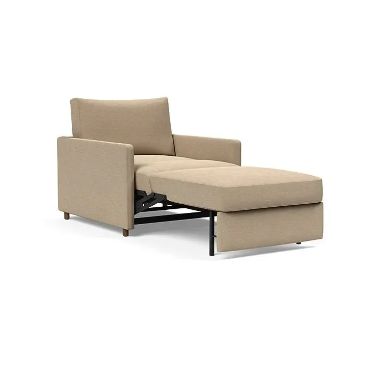 Illustration numéro 4 du produit INNOVATION LIVING  Fauteuil NEAH SLIM convertible 80x195 tissu Phobos Mocha
