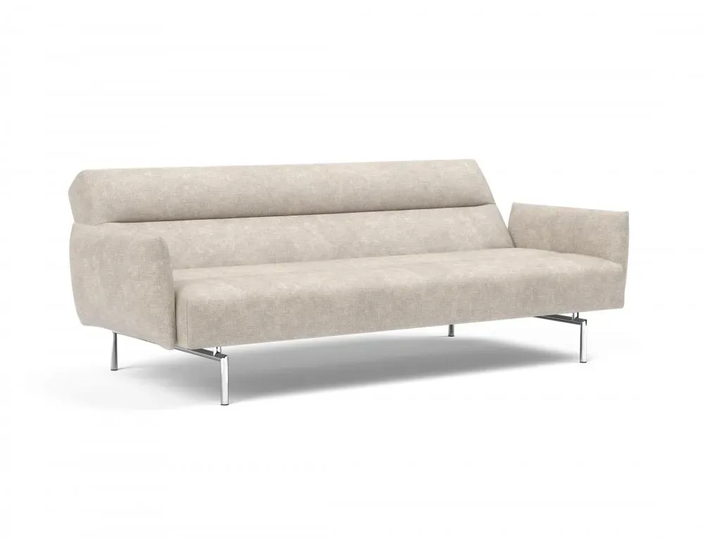 Illustration numéro 4 du produit INNOVATION LIVING  Canapé lit JILLIS ARMS avec accoudoirs tissu Avella Sand