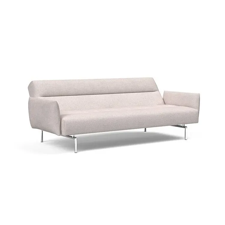 Illustration numéro 4 du produit INNOVATION LIVING  Canapé lit JILLIS ARMS avec accoudoirs tissu Weda Sand