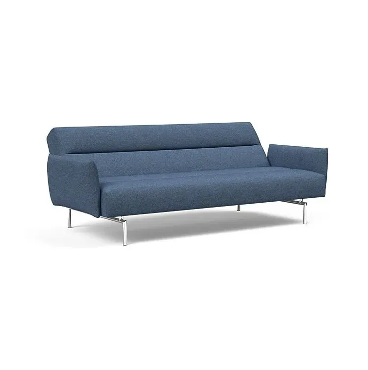 Illustration numéro 4 du produit INNOVATION LIVING  Canapé lit JILLIS ARMS avec accoudoirs tissu Weda Blue