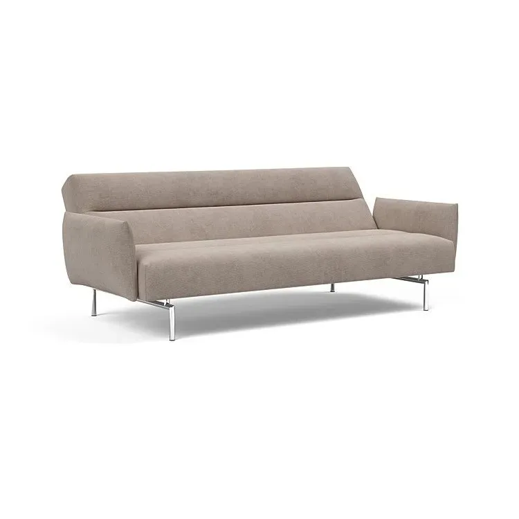 Illustration numéro 4 du produit INNOVATION LIVING  Canapé lit JILLIS ARMS avec accoudoirs tissu Cordufine Beige