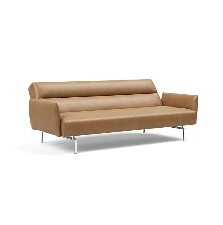 Illustration numéro 4 du produit INNOVATION LIVING  Canapé lit JILLIS ARMS avec accoudoirs tissu Faunal Brown