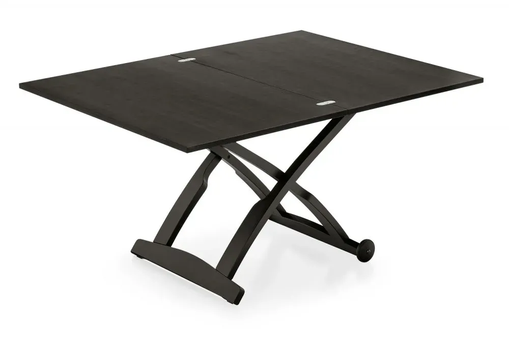 Illustration numéro 4 du produit Table basse relevable extensible italienne MASCOTTE  Graphite 105 x 70/140 cm