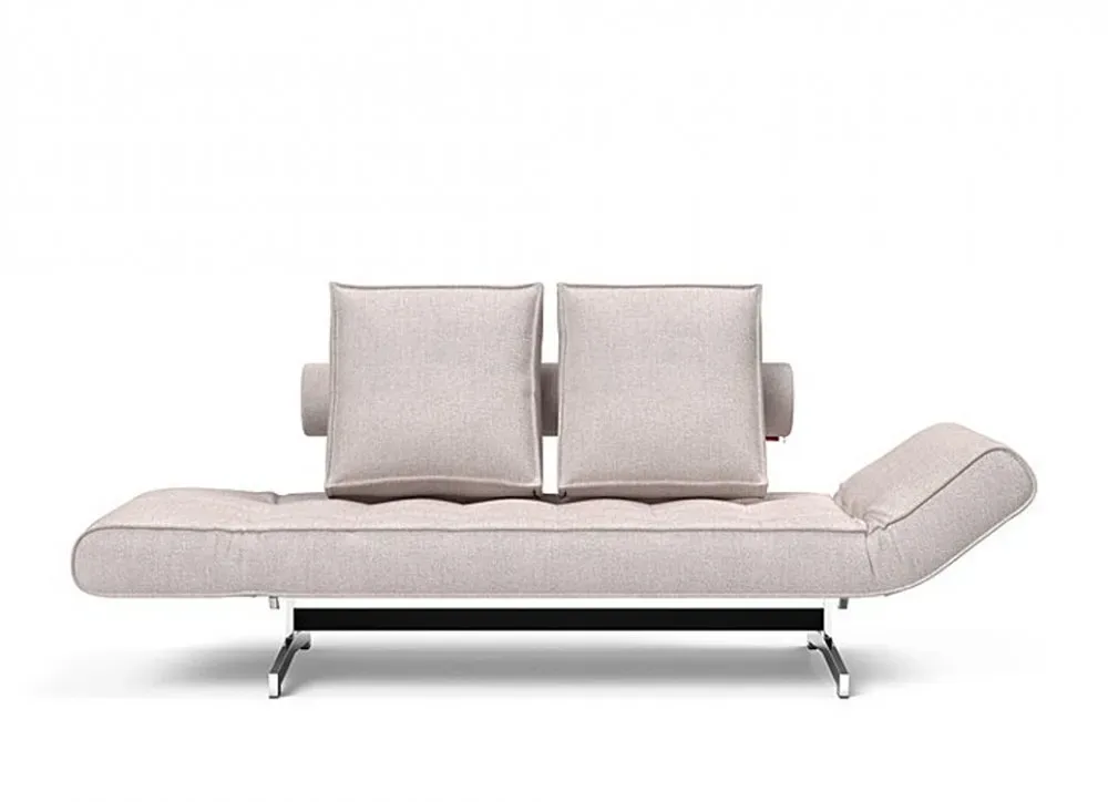 Illustration numéro 4 du produit INNOVATION LIVING  Canapé lit GHIA CHROME couchage 80x210 cm tissu Weda Sand
