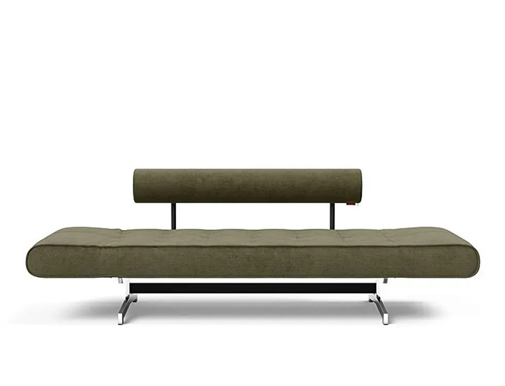Illustration numéro 4 du produit INNOVATION LIVING  Canapé lit GHIA CHROME couchage 80x210 cm tissu Cordufine Green