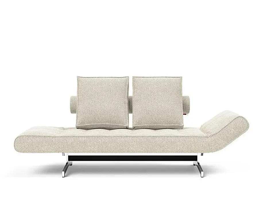 Illustration numéro 4 du produit INNOVATION LIVING  Canapé lit GHIA CHROME couchage 80x210 cm tissu Taura Off White