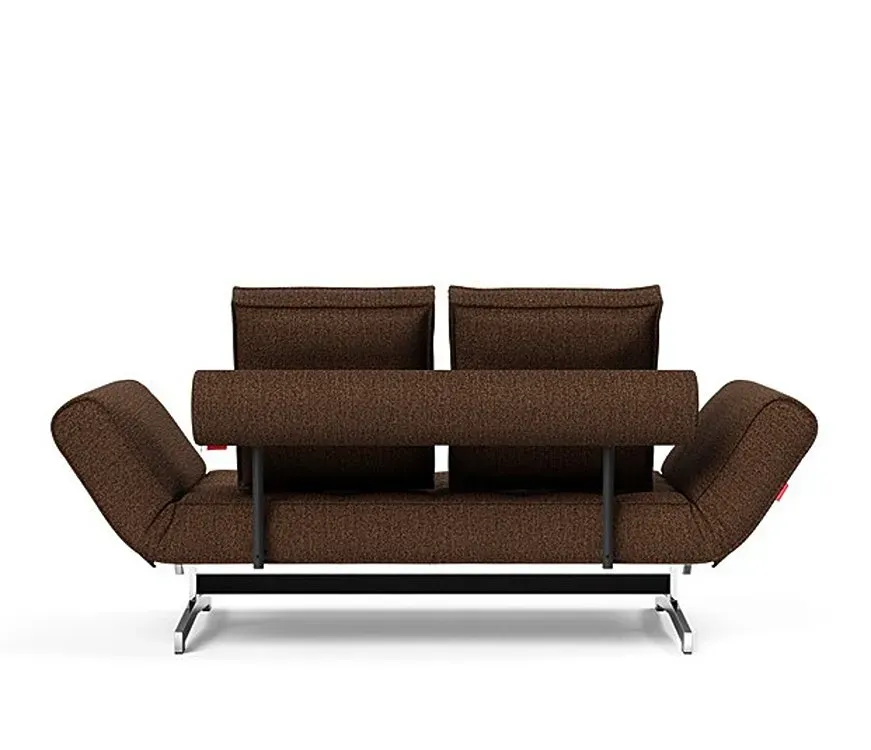 Illustration numéro 4 du produit INNOVATION LIVING  Canapé lit GHIA CHROME couchage 80x210 cm tissu Taura Cappuccino