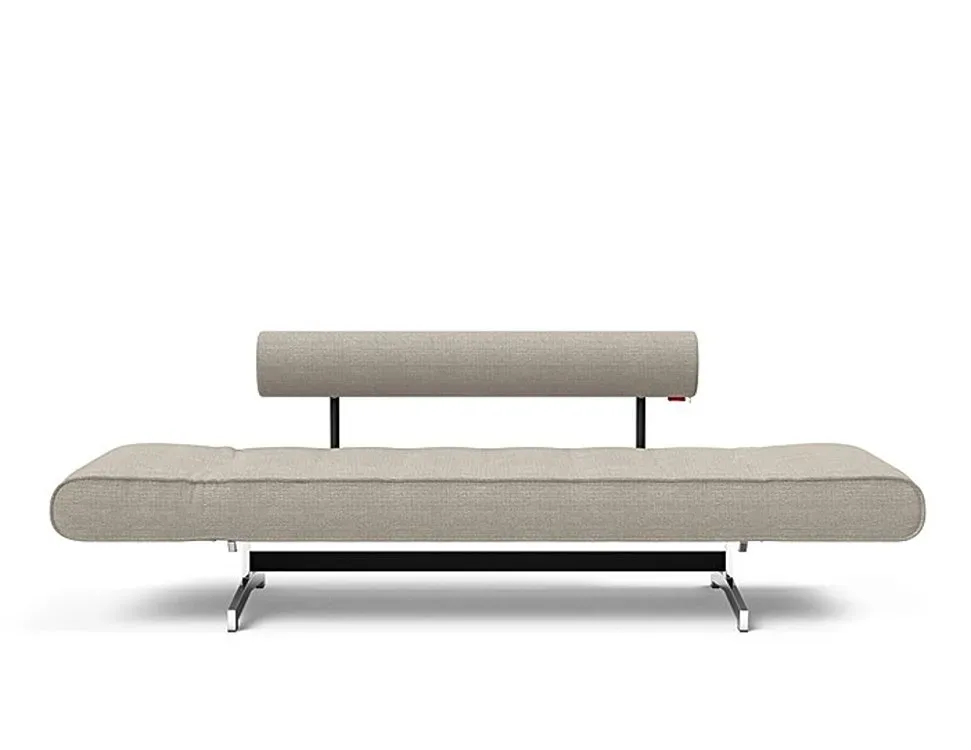 Illustration numéro 4 du produit INNOVATION LIVING  Canapé lit GHIA CHROME couchage 80x210 cm tissu Kenya Gravel