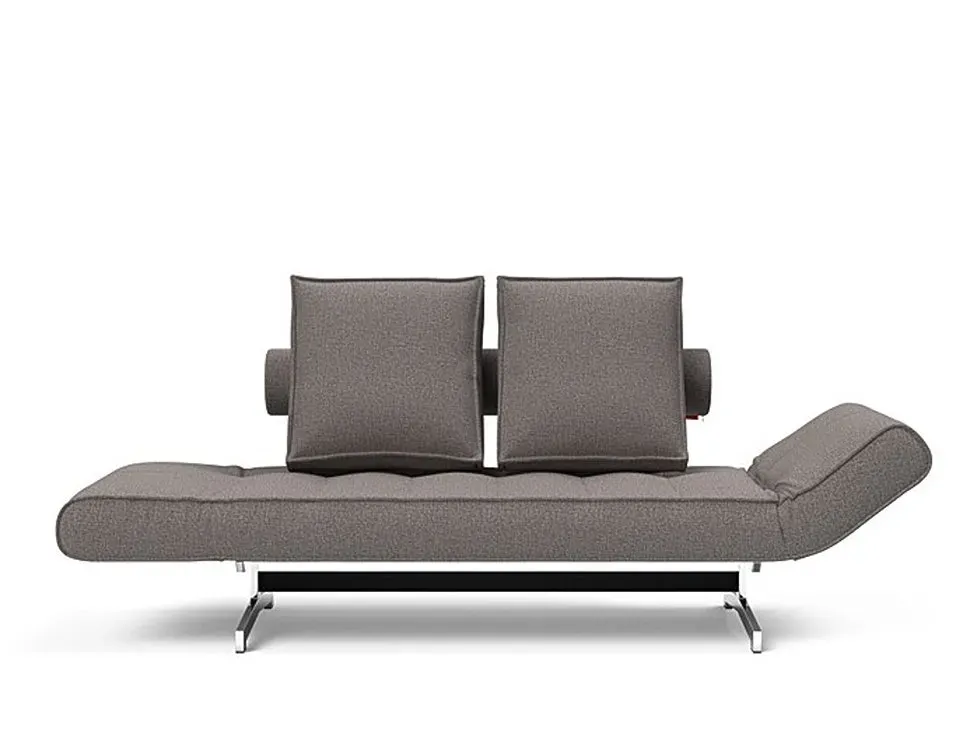 Illustration numéro 4 du produit INNOVATION LIVING  Canapé lit GHIA CHROME couchage 80x210 cm tissu Mixed Dance Grey