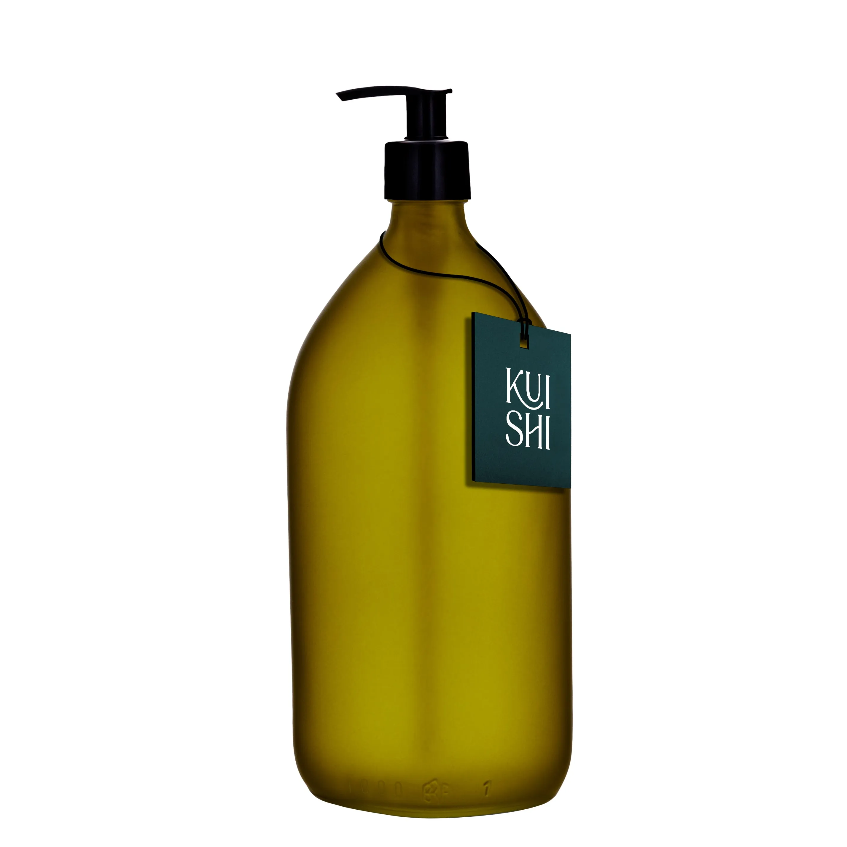 Illustration numéro 4 du produit Flacon pompe en verre vert