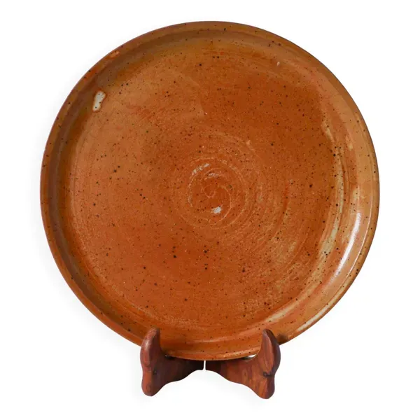 Illustration numéro 4 du produit Plat rond en grès vernissé, 1970